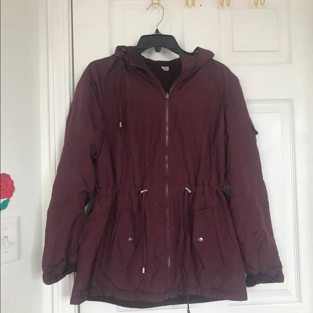 Maroon Rain Jacket❤️